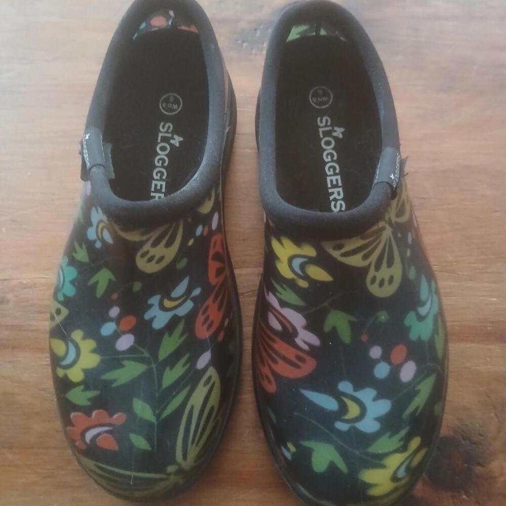 SLOGGERS Womens RUBBER WATERPROOF Shoes SZ 6 Chicken Theme